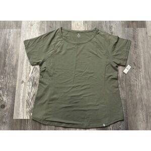 Talbots Plus Size Xl Army Green ‎ Short Sleeve Hi-Low Hem T-Shirt Top Nwt